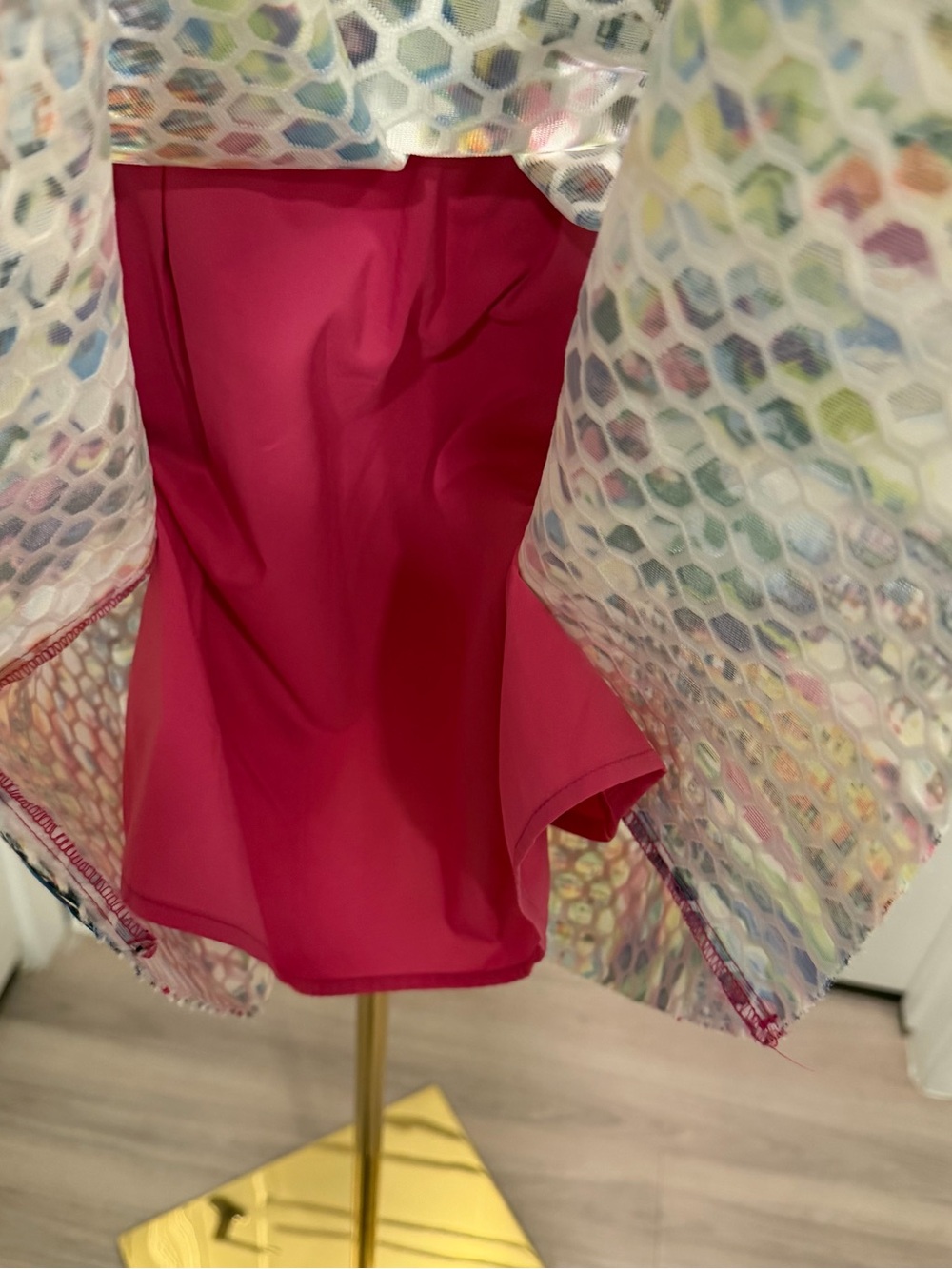 New York & Company Pleated Fit & Flare with Raw Hem and Pockets - Picture 8 of 8